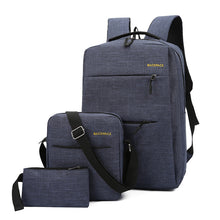Load image into Gallery viewer, Backpack New Casual Men's  Three-Piece Outdoor Travel Computer  Female Junior High School Student Schoolbag
