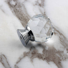 Load image into Gallery viewer, 10PCs Metal Handle Spherical 30mm Crystal Furniture Handle Wardrobe Drawer Door Handle
