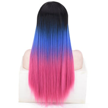 Load image into Gallery viewer, Women Wig Three-Color Gradient Straight Bangs Headgear

