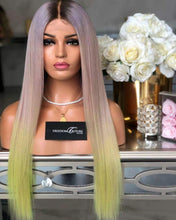Lade das Bild in den Galerie-Viewer, Women Wig Three-Color Gradient Mid-Length Straight Hair W319
