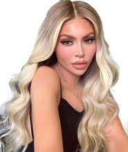 Lade das Bild in den Galerie-Viewer, Women Wig Long Curly Hair Big Wave Golden Synthetic Wigs W385
