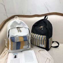 Lade das Bild in den Galerie-Viewer, Canvas Backpack High School and College Student Korean Style Mori Style Japanese Version Campus Minimalist
