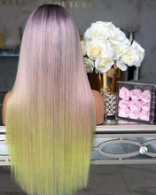 Lade das Bild in den Galerie-Viewer, Women Wig Three-Color Gradient Mid-Length Straight Hair W319
