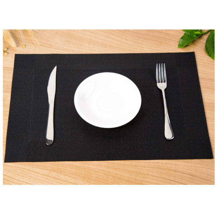 2PCs European Style PVC Placemat Square Teslin Non-Slip Insulation Mat