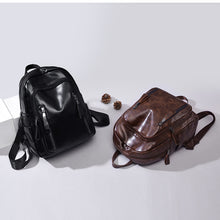 Load image into Gallery viewer, New Pu European and American Vintage Travel Bag Outdoor Casual Ladies Backpack
