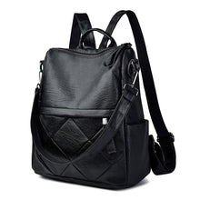 Lade das Bild in den Galerie-Viewer, Women's Soft Leather Multi-Purpose Shoulder Bag Simple Leisure Travel Backpack
