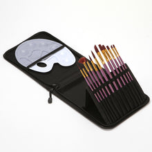 Load image into Gallery viewer, 12 PCs Nylon Hair Brush Purple Rod Watercolor Brush Pens Set
