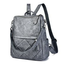 Lade das Bild in den Galerie-Viewer, Women's Soft Leather Multi-Purpose Shoulder Bag Simple Leisure Travel Backpack
