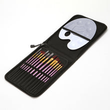 Load image into Gallery viewer, 12 PCs Nylon Hair Brush Purple Rod Watercolor Brush Pens Set
