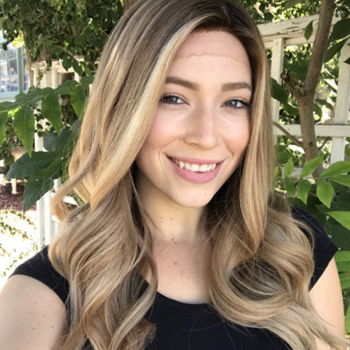 Women Wig High-Grade Wig Rose Net Chemical Fiber Long Curly Hair W371