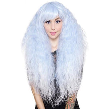 Lade das Bild in den Galerie-Viewer, Women Wig Set Chemical Fiber Cos Pink Corn Curler Long Curly Hair W430
