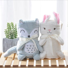 Lade das Bild in den Galerie-Viewer, Baby Embroidered Flannel Small Blanket Cartoon Children's Blanket Flannel Blanket
