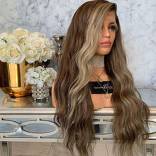 Lade das Bild in den Galerie-Viewer, Women Wig Gradient Color Long Curly Hair Rose Mesh Head Cover W320
