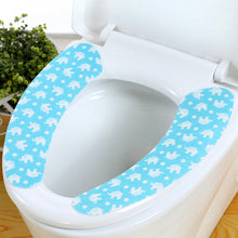 Load image into Gallery viewer, 3pcs Washable  Repeated Use Toilet Mat Happy Day Toilet Seat Cover Pad Can Be Cut
