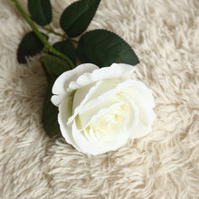 Load image into Gallery viewer, 3PCs Flannel Lovesickness Rose Artificial Fake Flower Plants Home Decoration Wedding Bouquet
