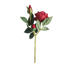 Load image into Gallery viewer, 3-Head Short Rod Flannel Lovesickness Rose Artificial Fake Flower Plants Home Decoration Wedding Bouquet
