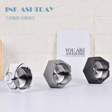 Load image into Gallery viewer, Ashtray Cement  Nordic Ins Style Geometric Shape  Trend Ink Color Ashtray
