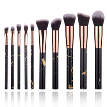 Lade das Bild in den Galerie-Viewer, 10 Marble Makeup Brushes 5 Big 5 Small Marble Pattern Makeup Brush Set
