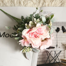 Lade das Bild in den Galerie-Viewer, 2PCs Rose Flower Artificial Fake Flower Plants Home Decoration Wedding Bouquet
