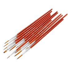 Load image into Gallery viewer, 11 PCs Long Brush Holder Hook Line Brush Pen Transparent Wooden Poles
