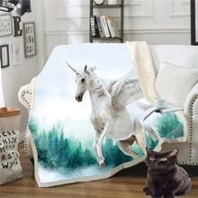 Lade das Bild in den Galerie-Viewer, Double-Layer Thickened Digital Printing Blanket Sofa Blanket Square Plush Blanket

