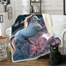 Lade das Bild in den Galerie-Viewer, Double-Layer Thickened Digital Printing Blanket Sofa Blanket Square Plush Blanket
