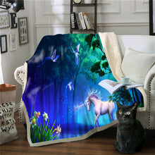 Lade das Bild in den Galerie-Viewer, Double-Layer Thickened Digital Printing Blanket Sofa Blanket Square Plush Blanket
