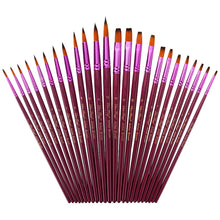 Load image into Gallery viewer, 12 PCs Double Color Nylon Hair Purple Rod Gouache Watercolor Painting Pen Set
