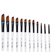 Lade das Bild in den Galerie-Viewer, 12 pcs White Brush Penholder Oblique Front Nylon Hair Brush Art Painting
