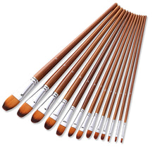 Load image into Gallery viewer, 13 Double Color Nylon Hair Long Brush Holder  Paint Brushes Pen
