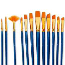 Load image into Gallery viewer, 12 Art Drawing Brush Pen Watercolor Gouache Oil Painting Brush Nylon Hair Brush

