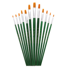 Load image into Gallery viewer, 12 PCs Nylon Hair Watercolor Transparent Green Pole Hook Line Brush Pen Brush

