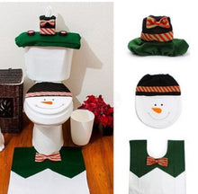 Load image into Gallery viewer, 3pcs Toilet Seat Cover Pads Santa Claus    Three-Piece Snowman    Elf Christmas Deer
