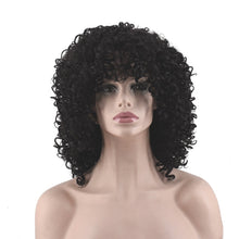 Lade das Bild in den Galerie-Viewer, Women Wig Afro Natural Black Small Tape Bangs Hair Cover W370
