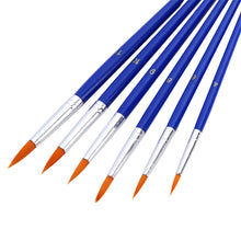 Load image into Gallery viewer, 12 Blue Plastic Rod Yellow Nylon Hair Brush
