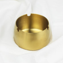 Lade das Bild in den Galerie-Viewer, Ashtray Cylinder Stainless Steel Plated round Large Advertising Hotel KTV Stainless Steel Ash Tray
