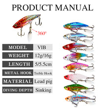 Load image into Gallery viewer, 2PCs Willow Leaf Sequins Abnormal VIB Rotating Sequins Far Throw Sea Fishing Fresh Water Bait
