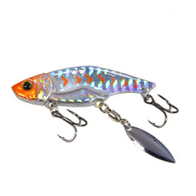 Load image into Gallery viewer, 2PCs Willow Leaf Sequins Abnormal VIB Rotating Sequins Far Throw Sea Fishing Fresh Water Bait
