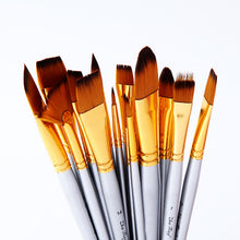 Lade das Bild in den Galerie-Viewer, 15 pcs Blue Rod Nylon Hair Paint Brushes Pen
