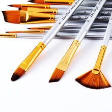 Lade das Bild in den Galerie-Viewer, 15 pcs Blue Rod Nylon Hair Paint Brushes Pen
