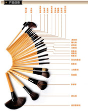 Lade das Bild in den Galerie-Viewer, 24 Pink Black Log Makeup Brush Set Makeup Tools Combination
