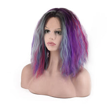 Load image into Gallery viewer, Women Wig Bangs Gradient Corn Curler Color Mid-Length Curly Hair
