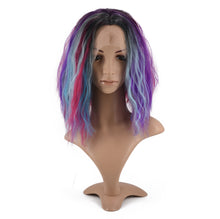 Load image into Gallery viewer, Women Wig Bangs Gradient Corn Curler Color Mid-Length Curly Hair
