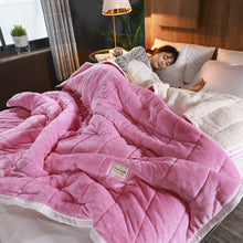 Lade das Bild in den Galerie-Viewer, Three-Layer Blanket Duvet Thickened Thermal Coral Fleece Blanket Flannel Blanket Lambswool Bed Sheet
