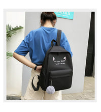 Lade das Bild in den Galerie-Viewer, Backpack Fashion Trend Four-Piece Set Contrast Color Cat Ears   Student Schoolbag
