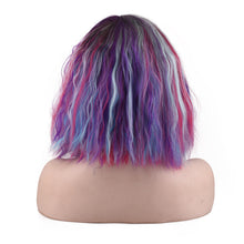 Load image into Gallery viewer, Women Wig Bangs Gradient Corn Curler Color Mid-Length Curly Hair
