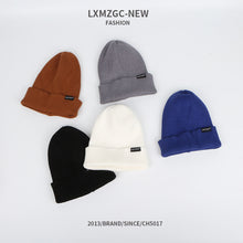 Load image into Gallery viewer, Warm Winter Knit Beanie Hats Trendy Korean Style Macaron Color Solid Color Windproof Wool Unisex

