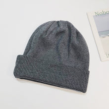 Load image into Gallery viewer, Warm Winter Knit Beanie Hats Korean Solid Color Woolen plus Size Cashmere Ear Protection Wool Unisex
