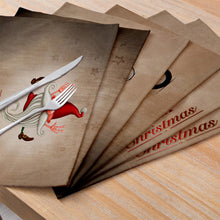 Load image into Gallery viewer, 2PCs Christmas Tablecloths Waterproof Polyester Linen Cartoon Printing Series Dining Table Cushion
