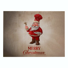 Load image into Gallery viewer, 2PCs Christmas Tablecloths Waterproof Polyester Linen Cartoon Printing Series Dining Table Cushion

